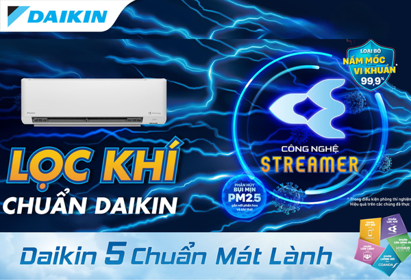Công nghệ Streamer ưu việt trên điều hòa Daikin