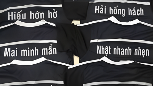 Đặt tên áo bóng đá hài hước chế từ tên cá nhân