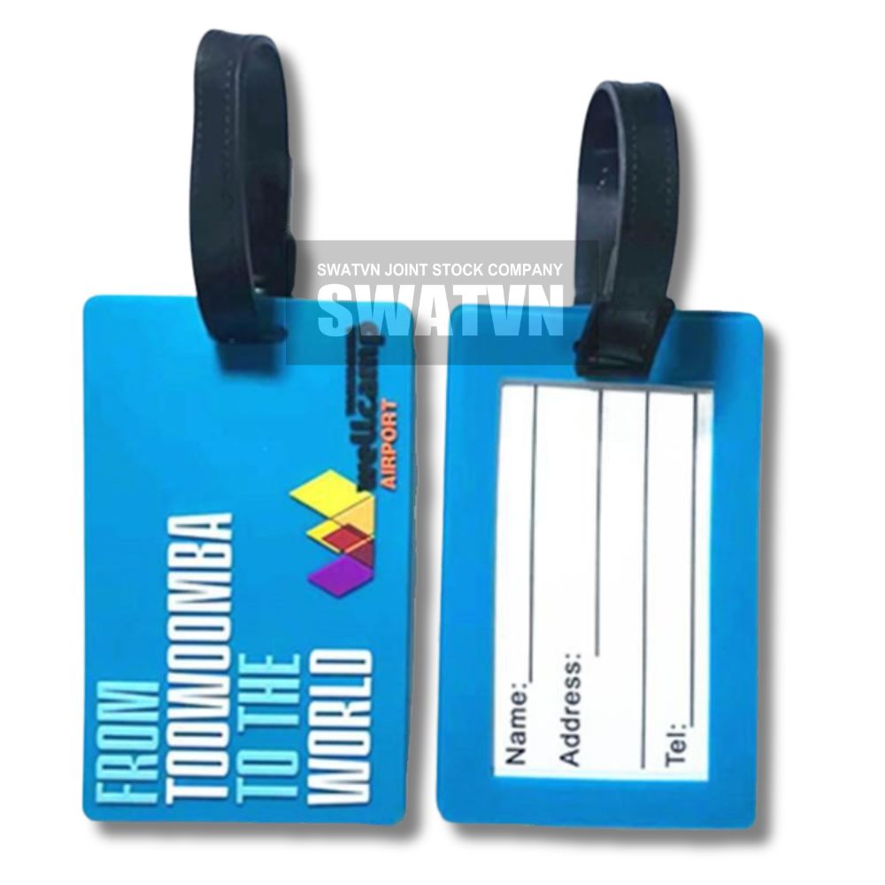 Thẻ treo vali in logo cao su cho quảng bá thương hiệu