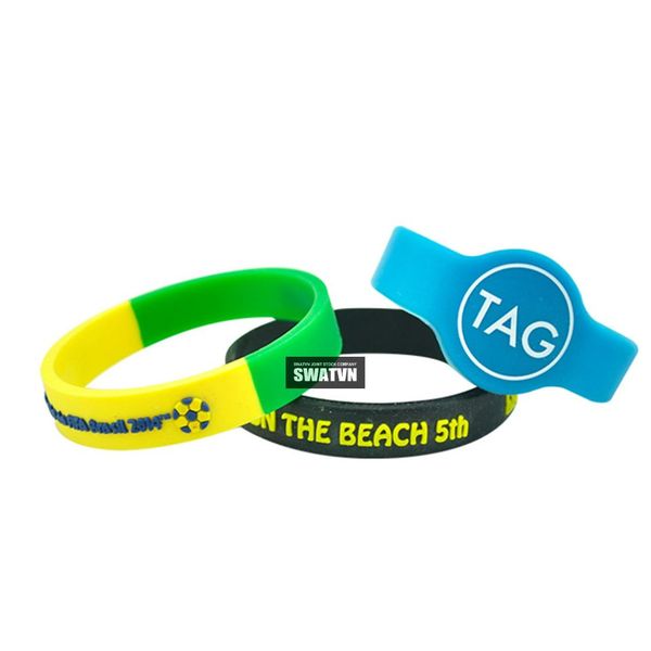 vòng tay cao su in logo