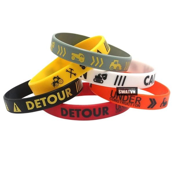 vòng tay cao su in logo