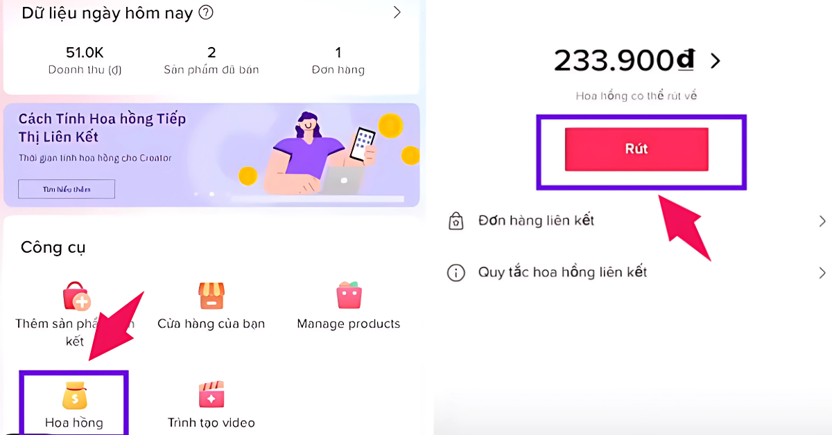 Tiếp thị liên kết TikTok - Nhận hoa hồng từ doanh số bán hàng