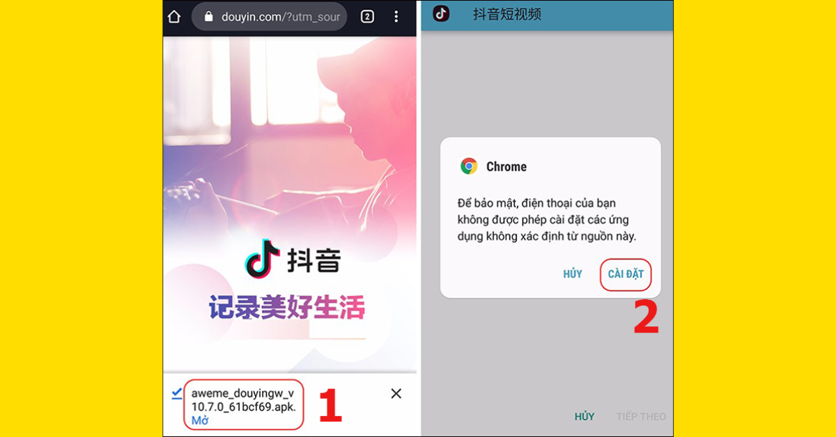Bước 3: Sau khi quá trình tải hoàn tất, nhấn “Mở” để khởi chạy quá trình cài đặt. Do ứng dụng không được tải từ CH Play, hệ điều hành có thể đưa ra cảnh báo bảo mật. Lúc này, hãy nhấn chọn “Cài đặt” và chờ đợi trong vài giây để ứng dụng được cài vào thiết bị.