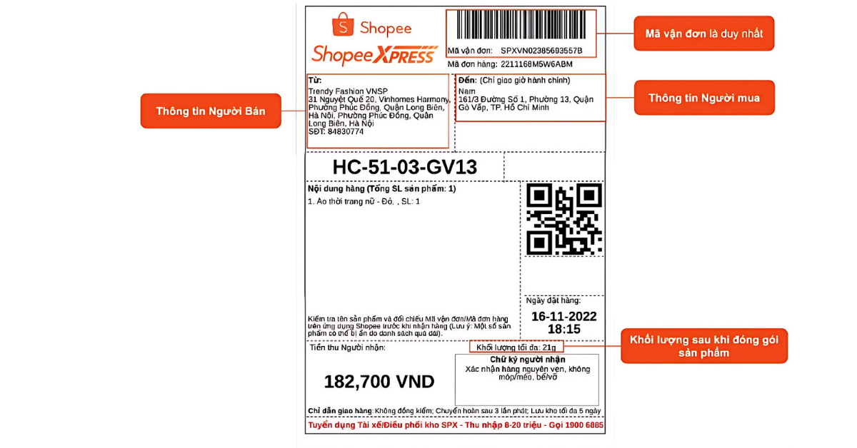 Tra cứu qua ứng dụng Shopee