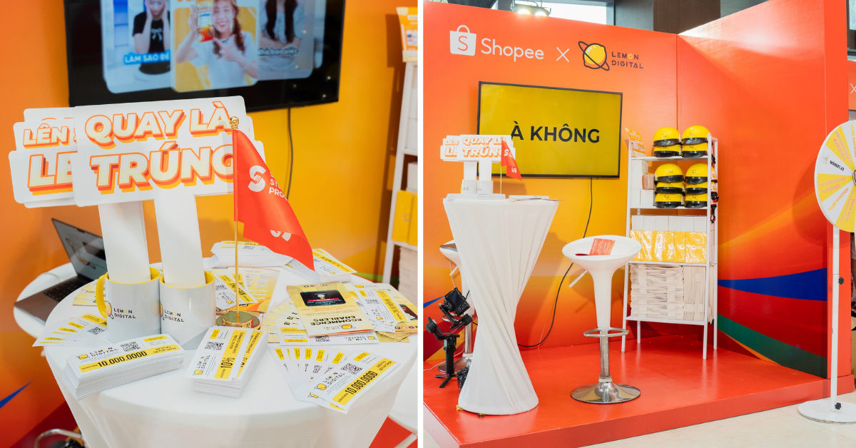 Gian hàng Lemon Digital tại sự kiện lớn của Shopee