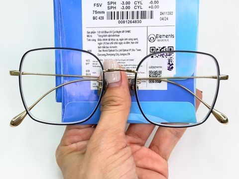 Review Gọng Kính Carven Mont C147 & Tròng Kính ELements Night Ar 1.61