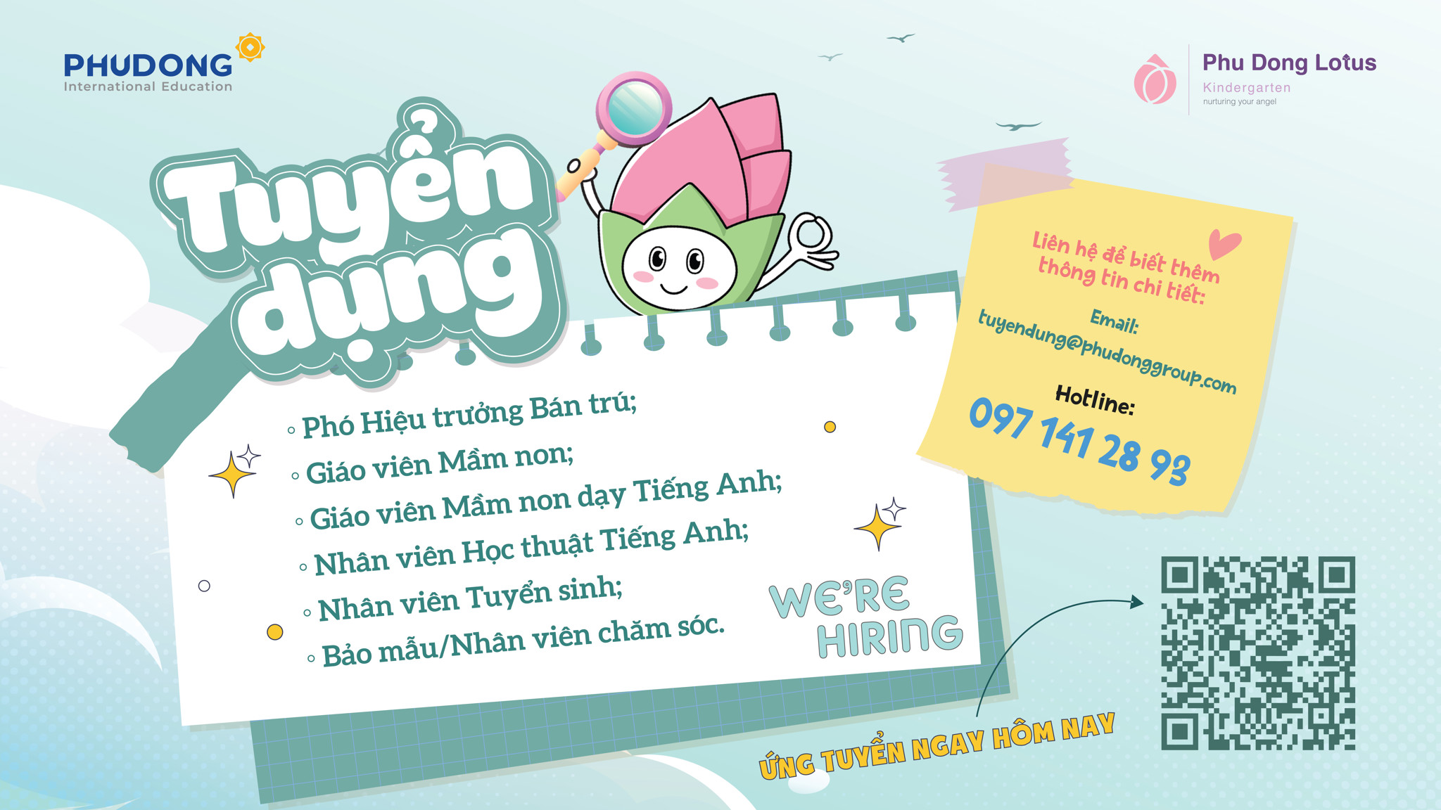 PHU DONG LOTUS KINDERGARTEN TUYỂN DỤNG