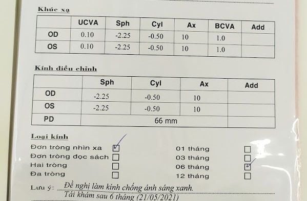 cách độ phiếu đo mắt glassyzone 2025