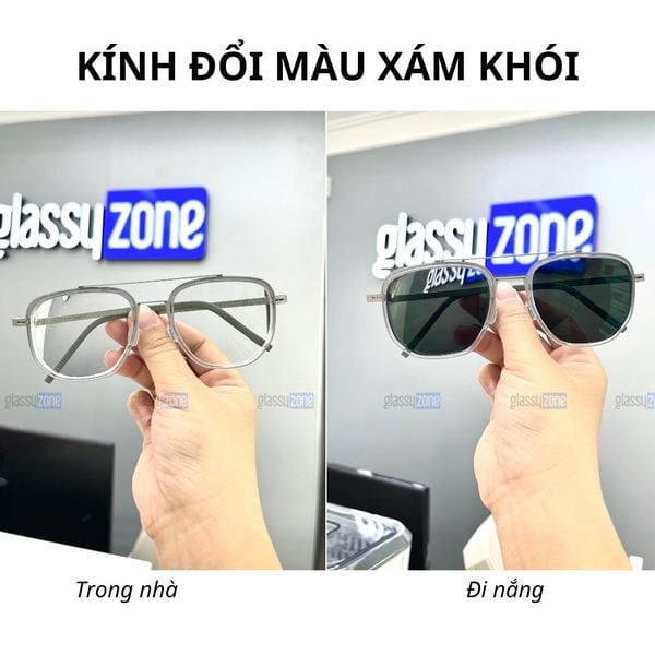 tròng kính đổi màu chống ánh sáng xanh