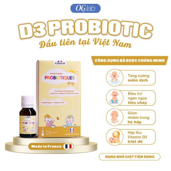 PROBIOTIQUES DROP CHỨA PROBIOTIC D3 ĐẦU TIÊN TẠI VIỆT NAM