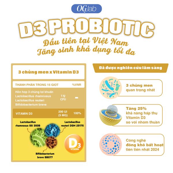 Vai trò của hệ vi khuẩn đường ruột và Vitamin D ở trẻ nhỏ mà ba mẹ cần biết