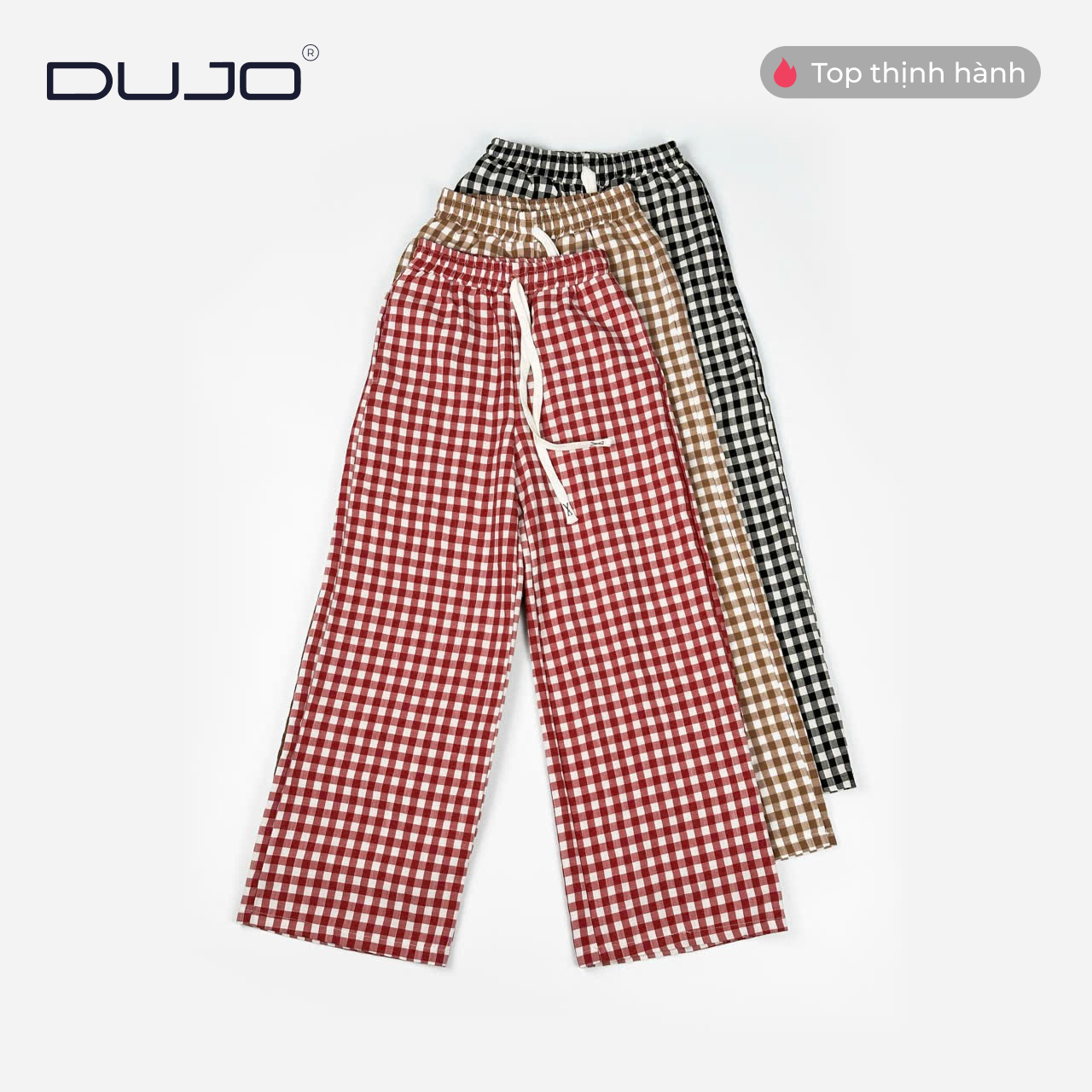 Quần Dài Sọc Caro Nữ DUJO – Item Thời Trang Phải Có Cho Năm 2025