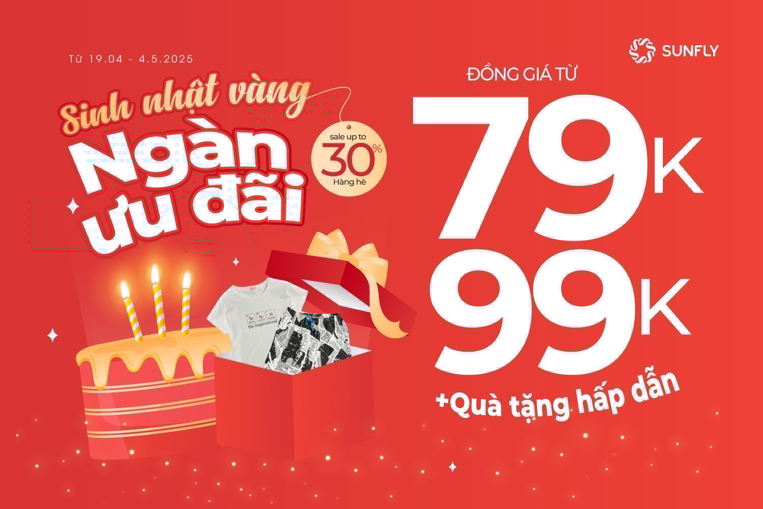 SUNFLY MỪNG SINH NHẬT VÀNG – NGÀN ƯU ĐÃI CHỜ BẠN!