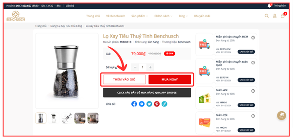 Chọn sản phẩm muốn mua