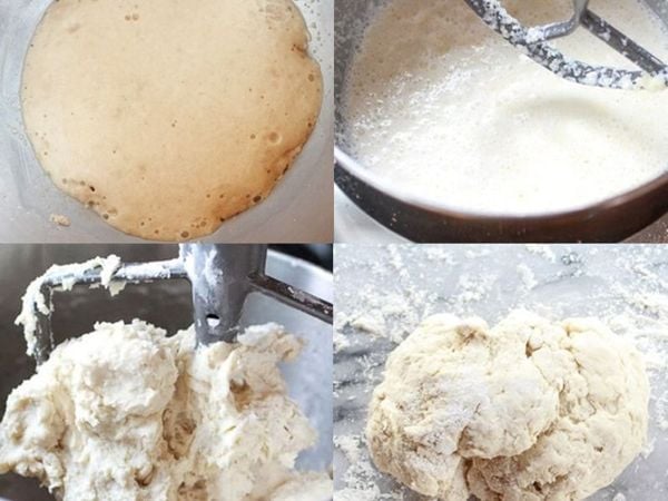 Nhào đến khi bột mịn không dính tay