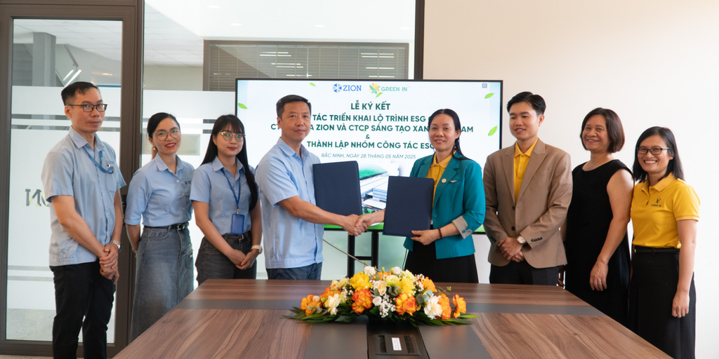 GREEN IN & Nhựa Zion ký kết triển khai Lộ trình ESG và thành lập Nhóm Công tác ESG nội bộ