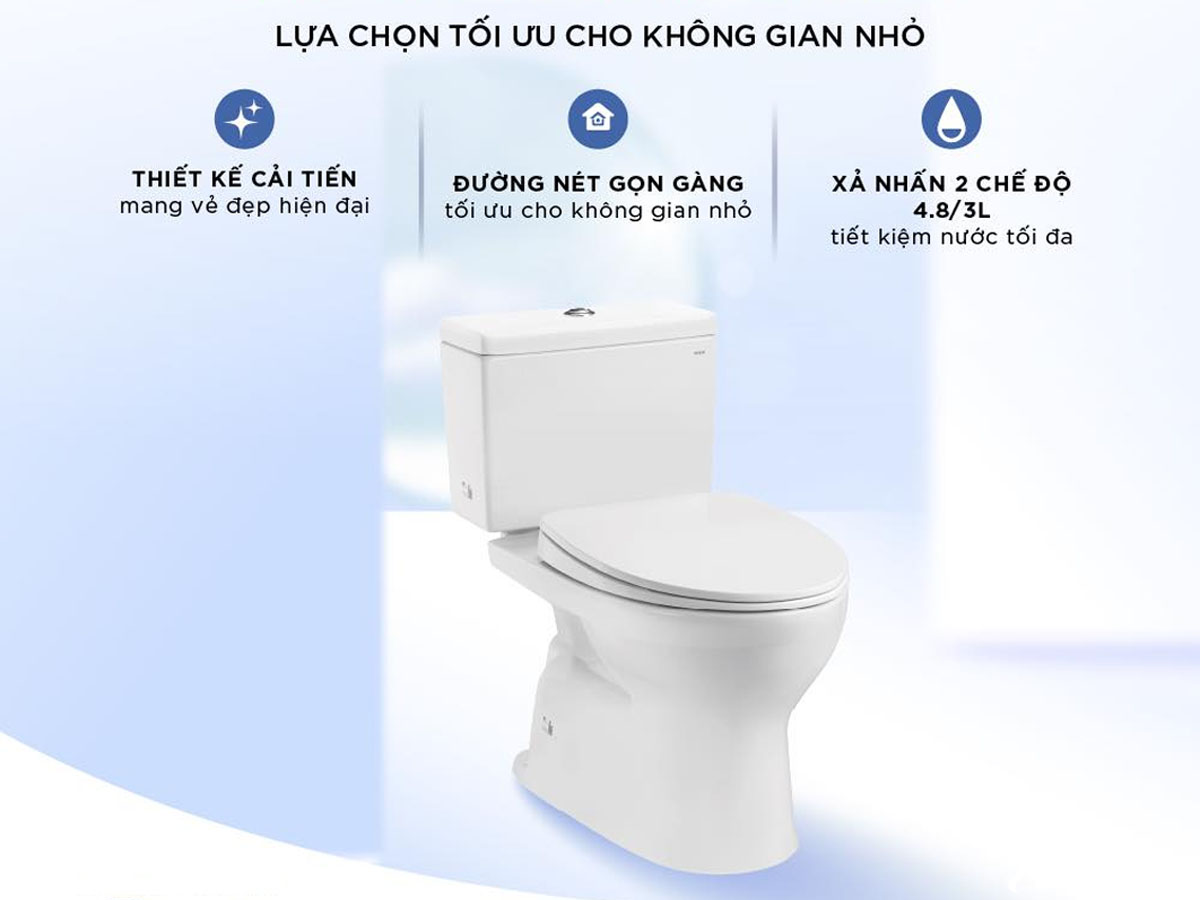 Bồn cầu TOTO CS302DT10  – Giá rẻ cho nhà trọ, căn hộ nhỏ