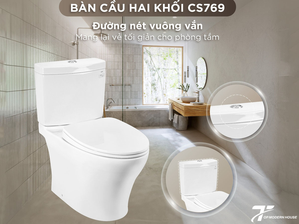 Bồn cầu 2 khối TOTO CS769DRT3
