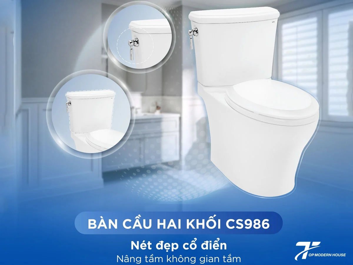 Bồn cầu TOTO CS986GT2  – Sang trọng, tiết kiệm nước