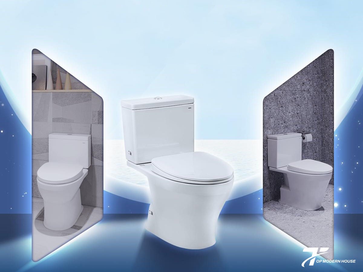 Bồn cầu TOTO 2 khối có thiết kế tách rời két nước và thân cầu, dễ lắp đặt, giá hợp lý và tích hợp nhiều công nghệ xả sạch.