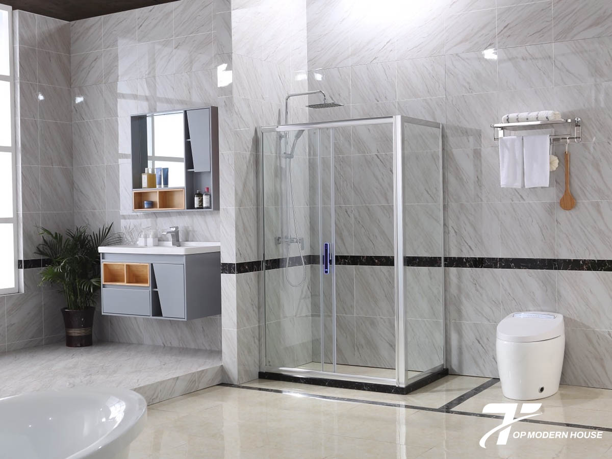 Bồn tắm đứng là dạng cabin tắm có vách kính, giúp tách biệt khu vực tắm với không gian còn lại để giữ khô ráo và sạch sẽ.