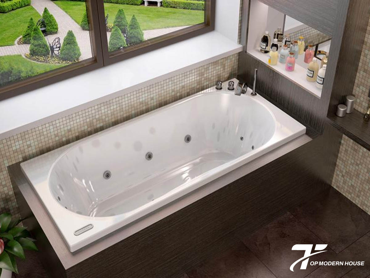 Bồn tắm xây có nhiều kiểu dáng, phù hợp với đa dạng không gian phòng tắm từ nhỏ đến lớn.