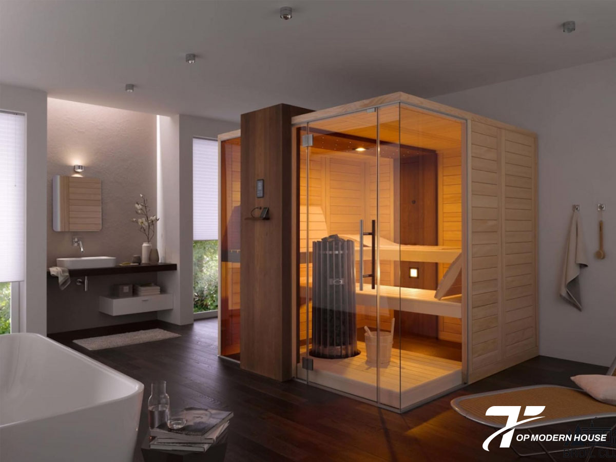 Bồn tắm xông hơi giúp thư giãn sâu, thải độc cơ thể và hỗ trợ lưu thông khí huyết.