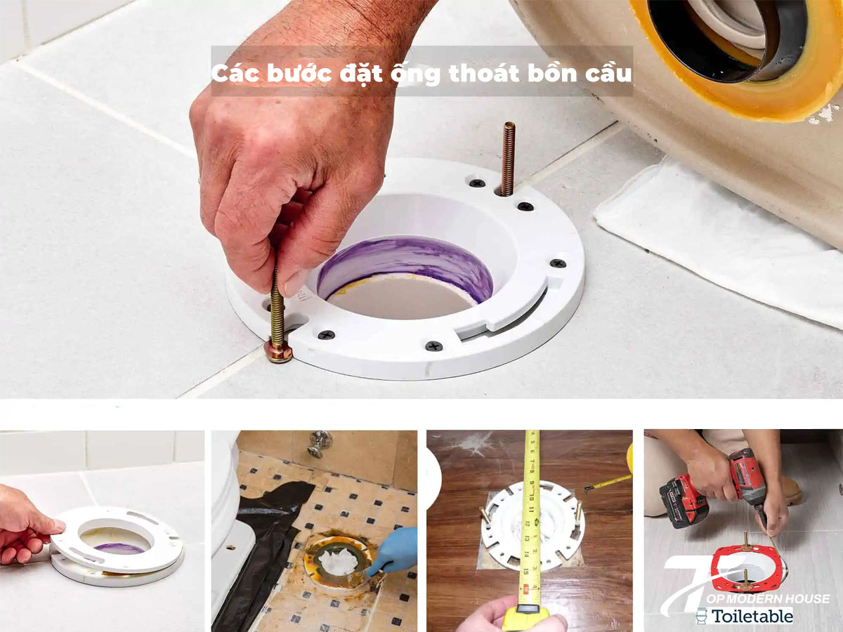 Các bước đặt ống thoát bồn cầu đúng kỹ thuật