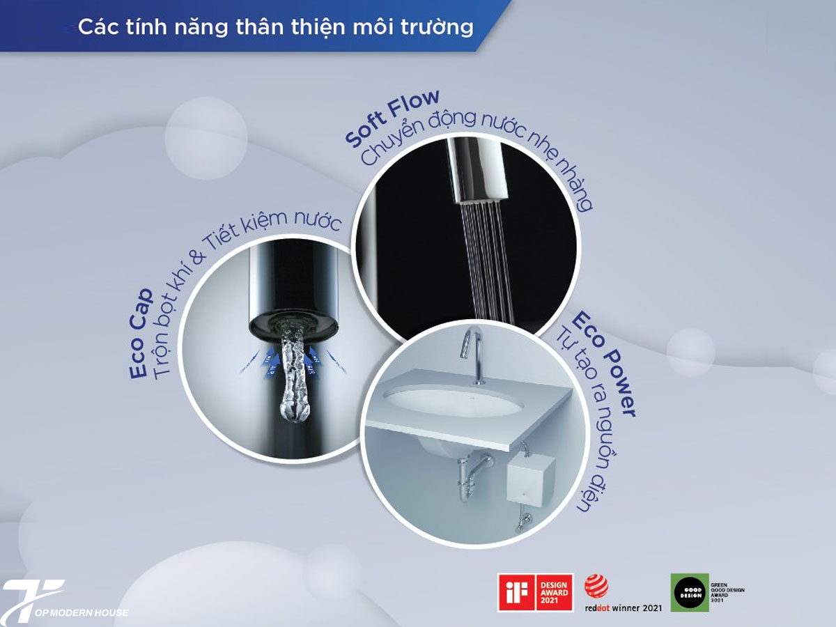 công nghệ “không chạm” vòi cảm ứng TOTO