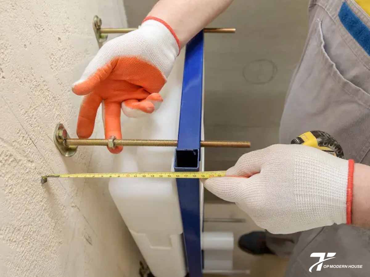 Hướng dẫn đo khoảng cách từ bồn cầu đến tường chính xác