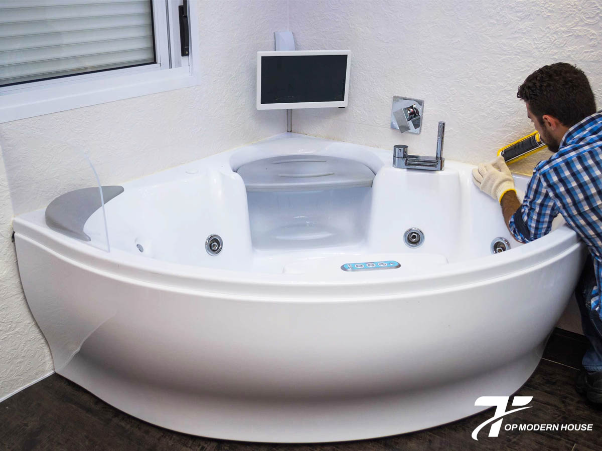 Lắp đặt bồn tắm massage cần đấu nối đúng hệ thống cấp thoát nước và nguồn điện, kiểm tra kỹ hệ thống bơm và vòi phun trước khi sử dụng.