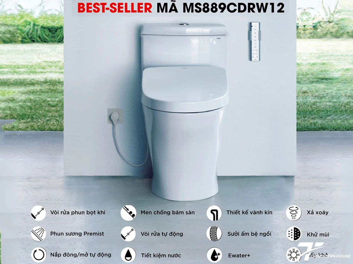 Bàn cầu nắp rửa WASHLET S2 MS889CDRW12