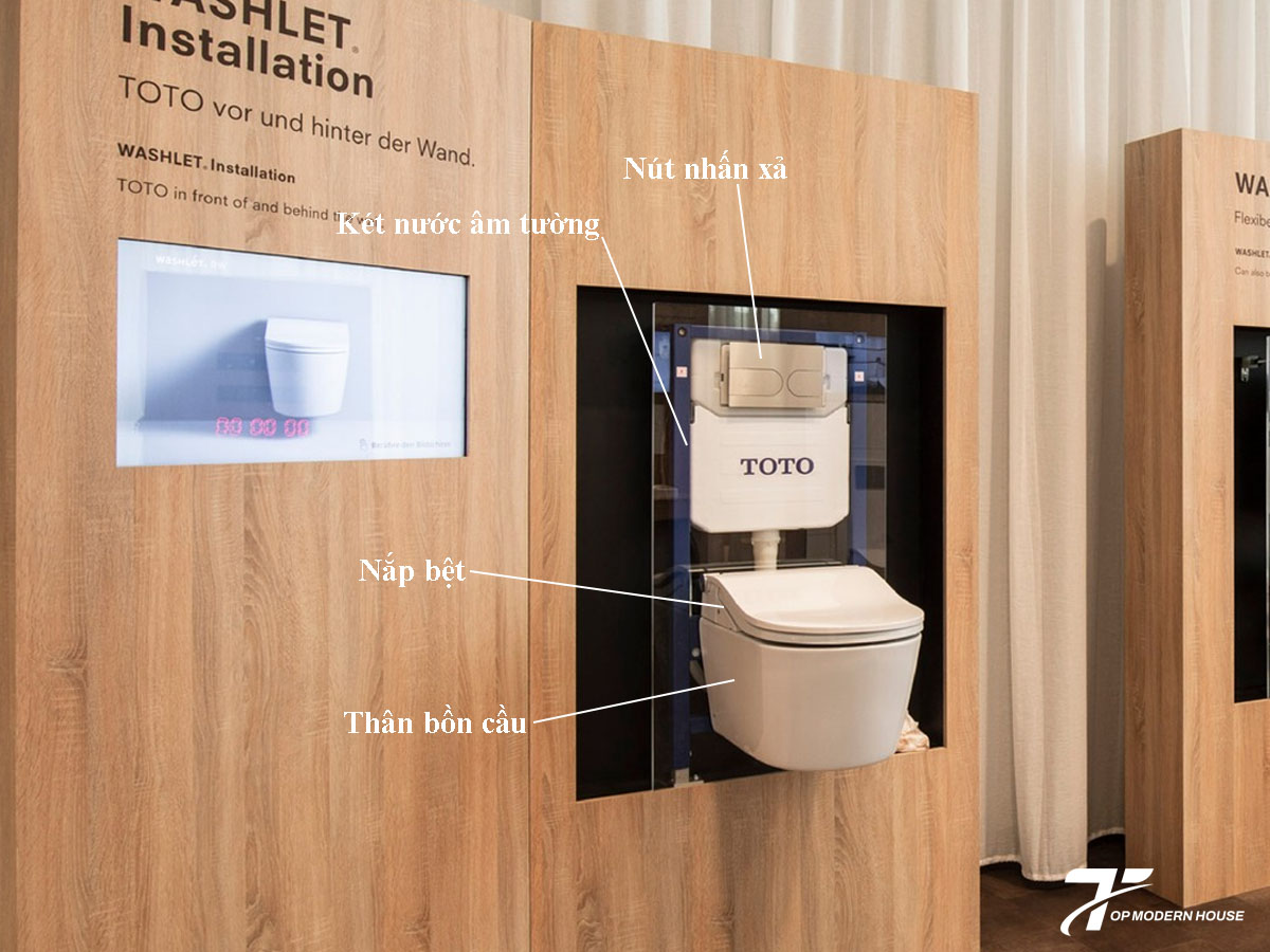 Kết cấu bồn cầu âm tường: Tinh gọn, hiện đại và đầy thẩm mỹ