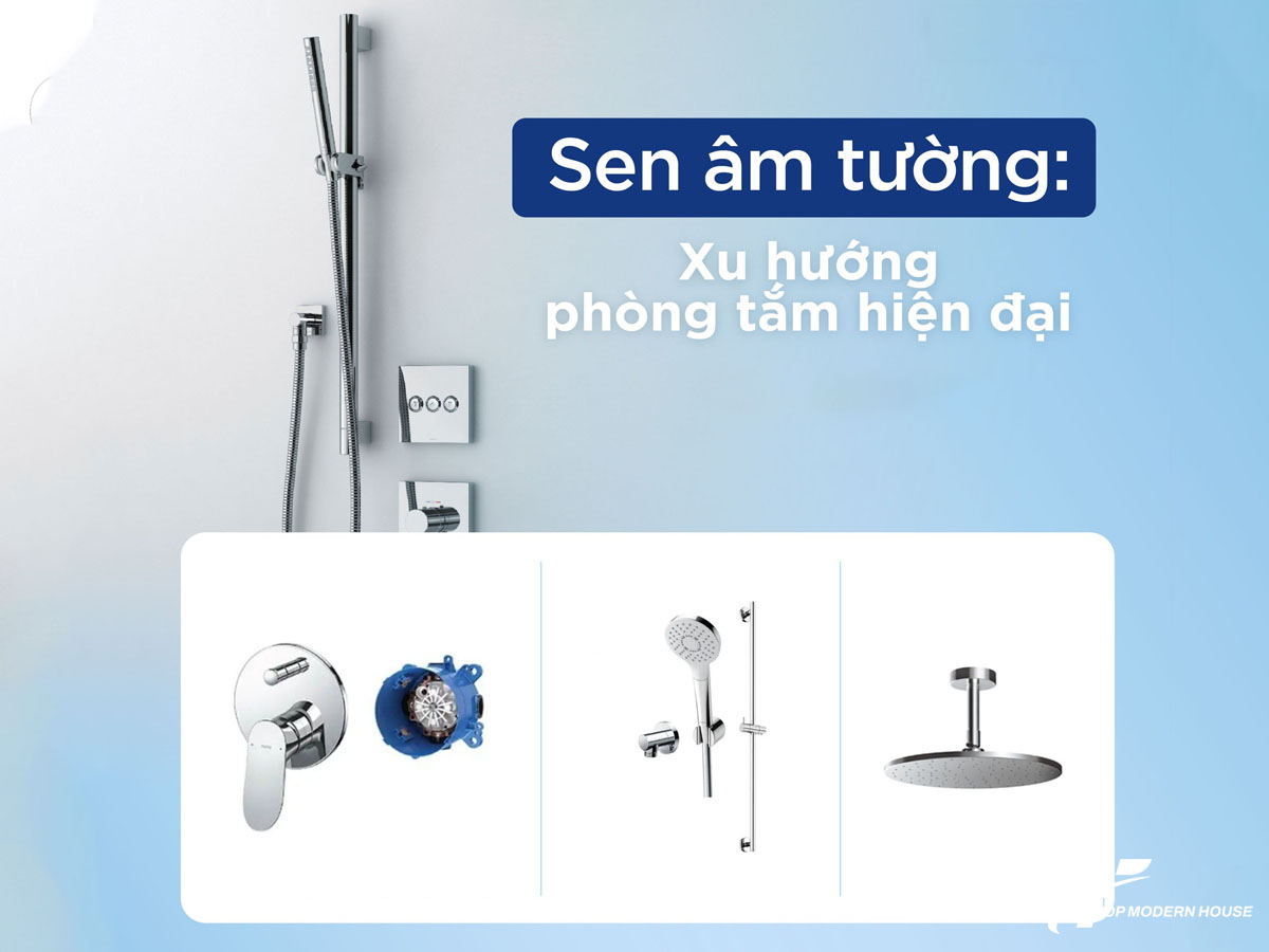 Cấu tạo bộ sen âm tường 2 đường nước TOTO
