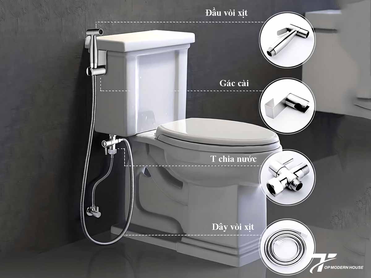 Cấu tạo vòi xịt vệ sinh