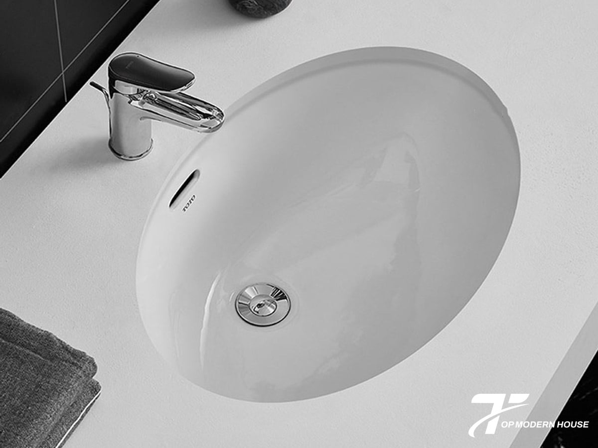 Lavabo âm bàn có lỗ chống tràn tiện lợi an tâm khi sử dụng.