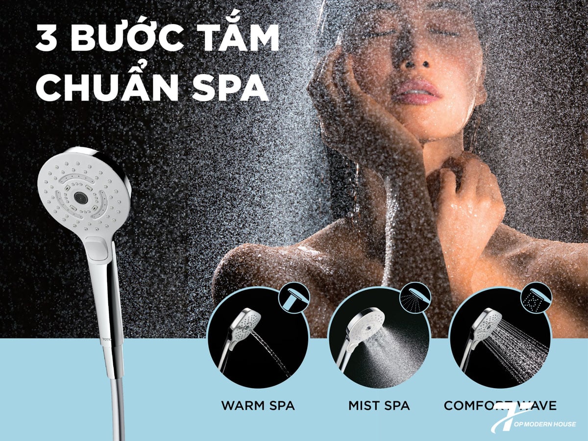 Sen tắm TOTO nổi bật với các công nghệ độc quyền như Aerial Shower, Gyrostream và Safety Thermo, mang lại trải nghiệm tắm tiết kiệm nước, an toàn và thư giãn tối ưu.
