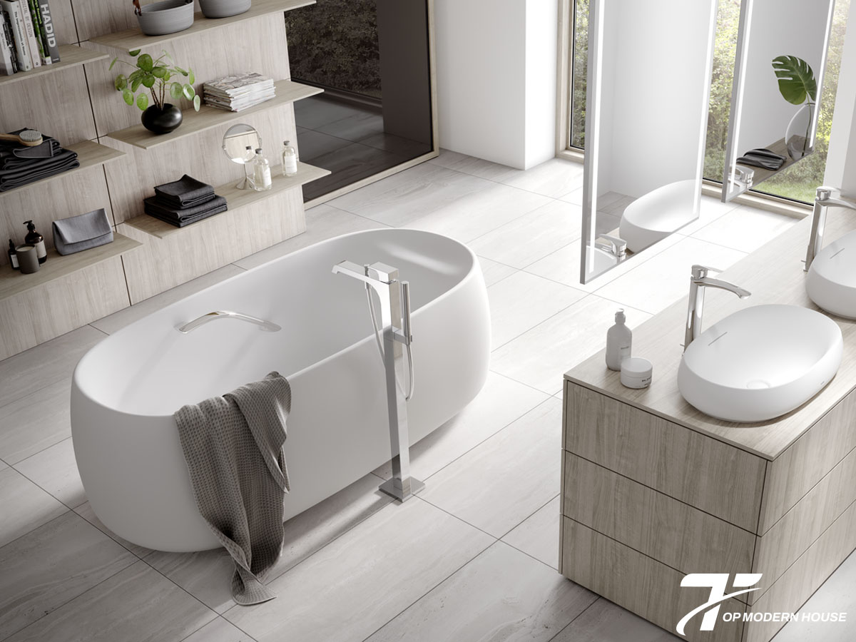 Kích thước bồn tắm đặt sàn TOTO