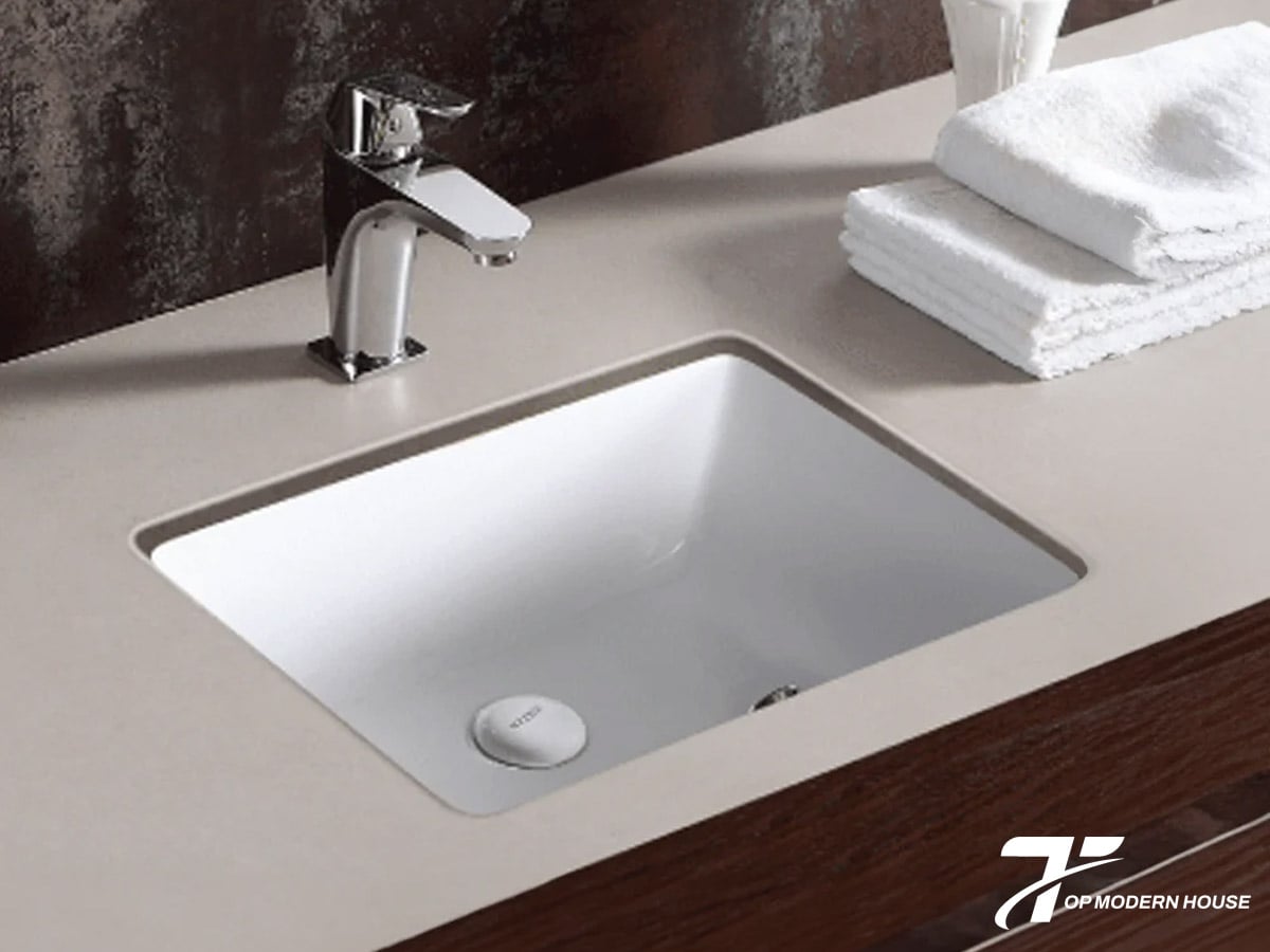 Lavabo âm bàn INAX thiết kế hiện đại, tiết kiệm diện tích và dễ dàng vệ sinh.