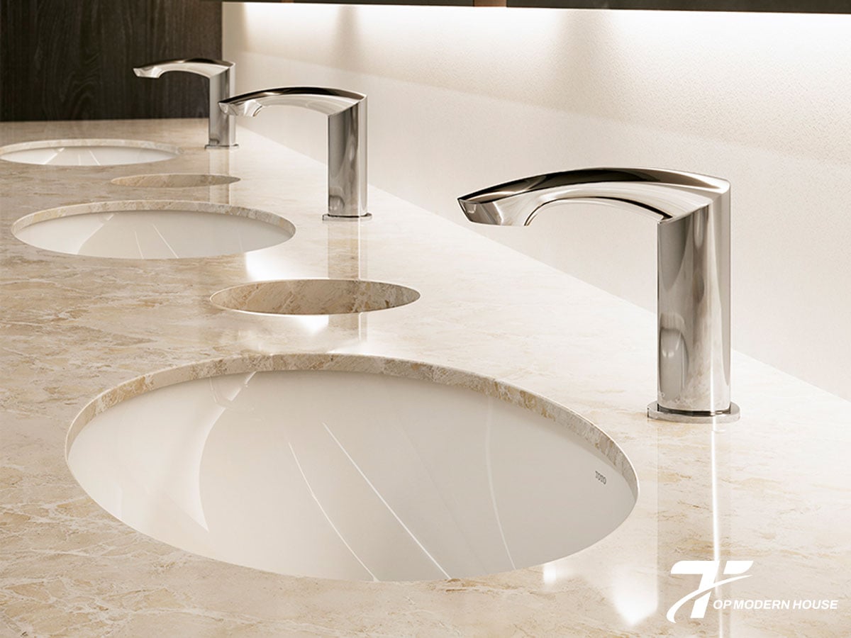 Lavabo âm bàn tròn thiết kế mềm mại