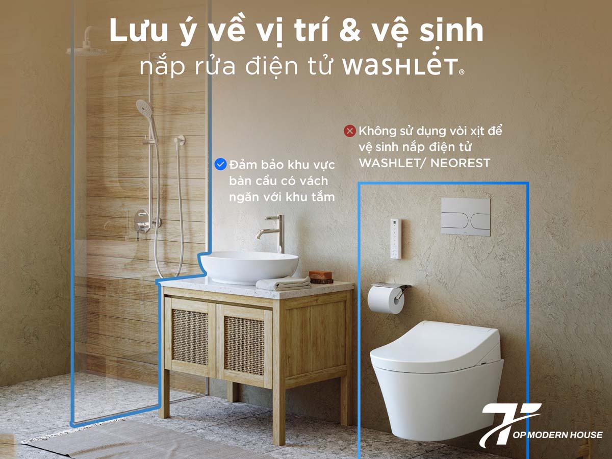 Những lưu ý khi lắp đặt bồn cầu thông minh TOTO