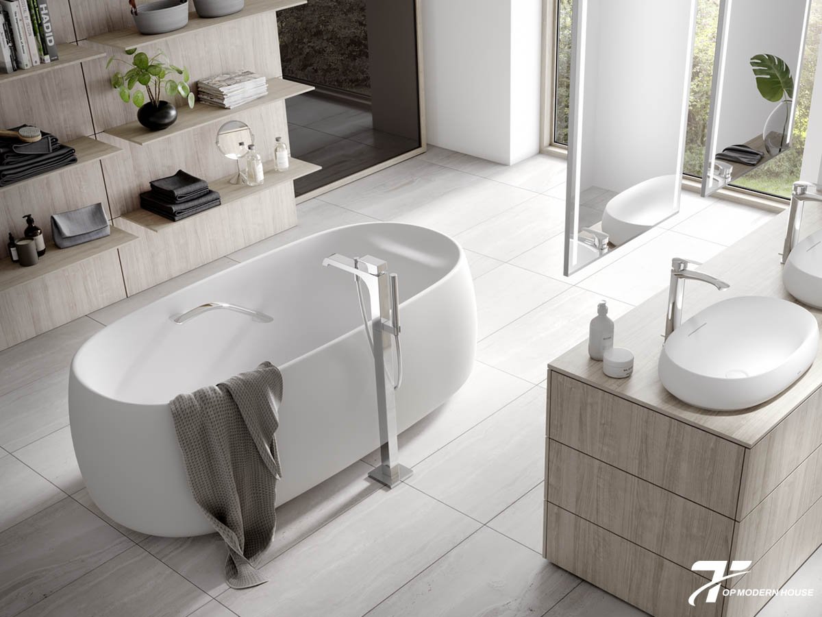 Mua bồn tắm đặt sàn TOTO chính hãng tại TOP MODERN HOUSE