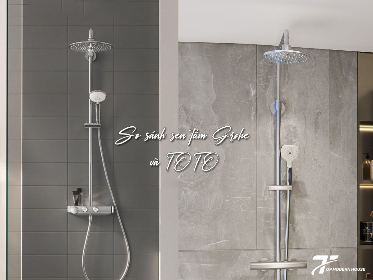 Sen tắm TOTO và Grohe đều thuộc phân khúc cao cấp, nhưng TOTO nổi bật với độ bền và công nghệ phù hợp thói quen sử dụng tại Việt Nam, trong khi Grohe thiên về thiết kế châu Âu và trải nghiệm sang trọng.