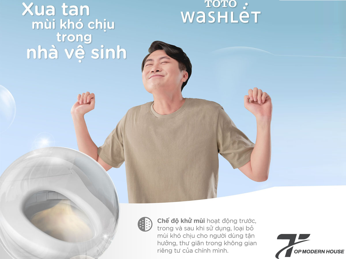 Sử dụng bồn cầu thông minh giúp khử mùi tự động, tăng tiện nghi và giữ nhà vệ sinh luôn sạch sẽ.