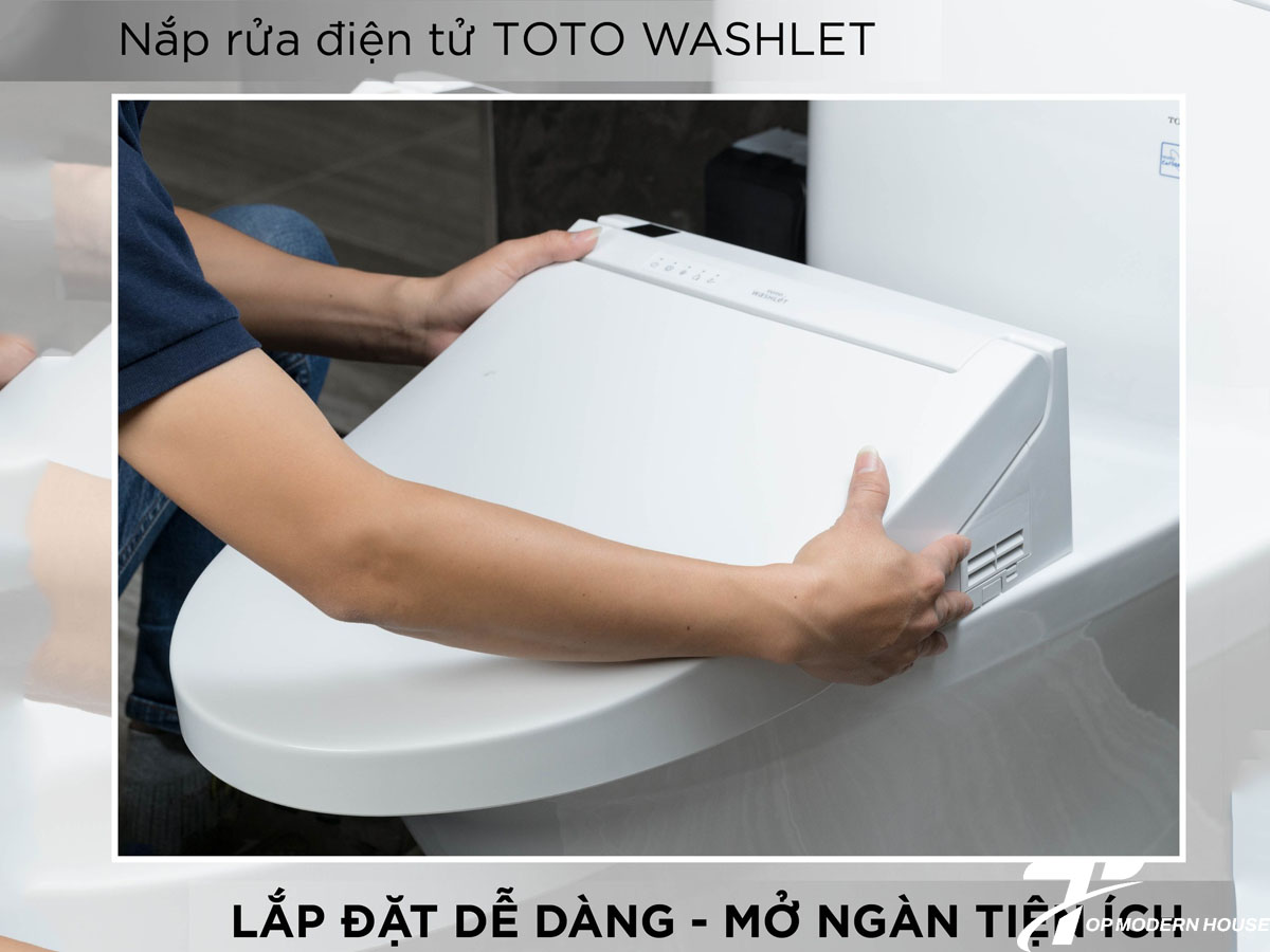 cách tháo nắp bồn cầu thông minh toto