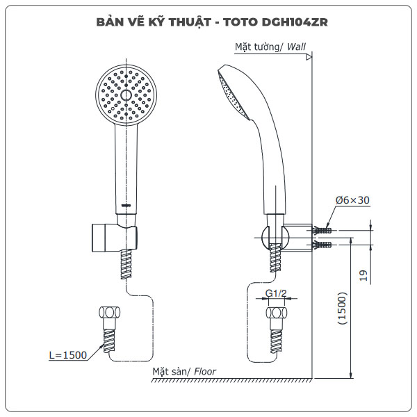 Thông số kỹ thuật bát sen DGH104ZR