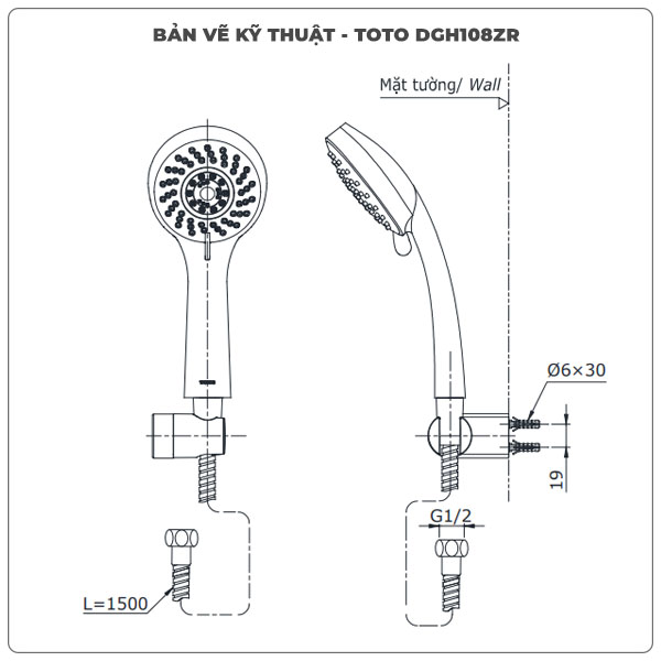 Thông số kỹ thuật bát sen DGH108ZR
