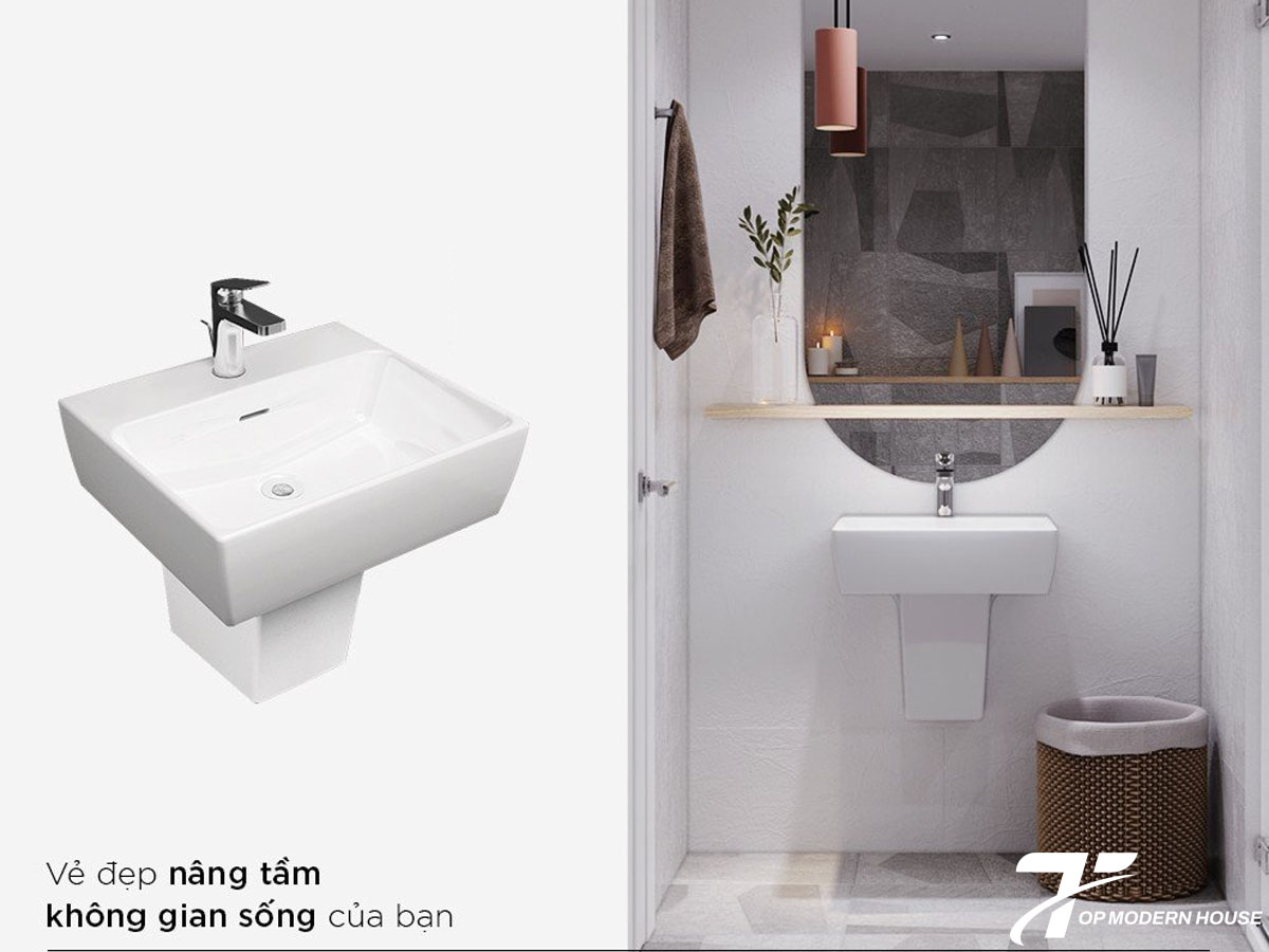 Các mẫu chậu treo tường TOTO đều được phủ lớp men CEFIONTECT