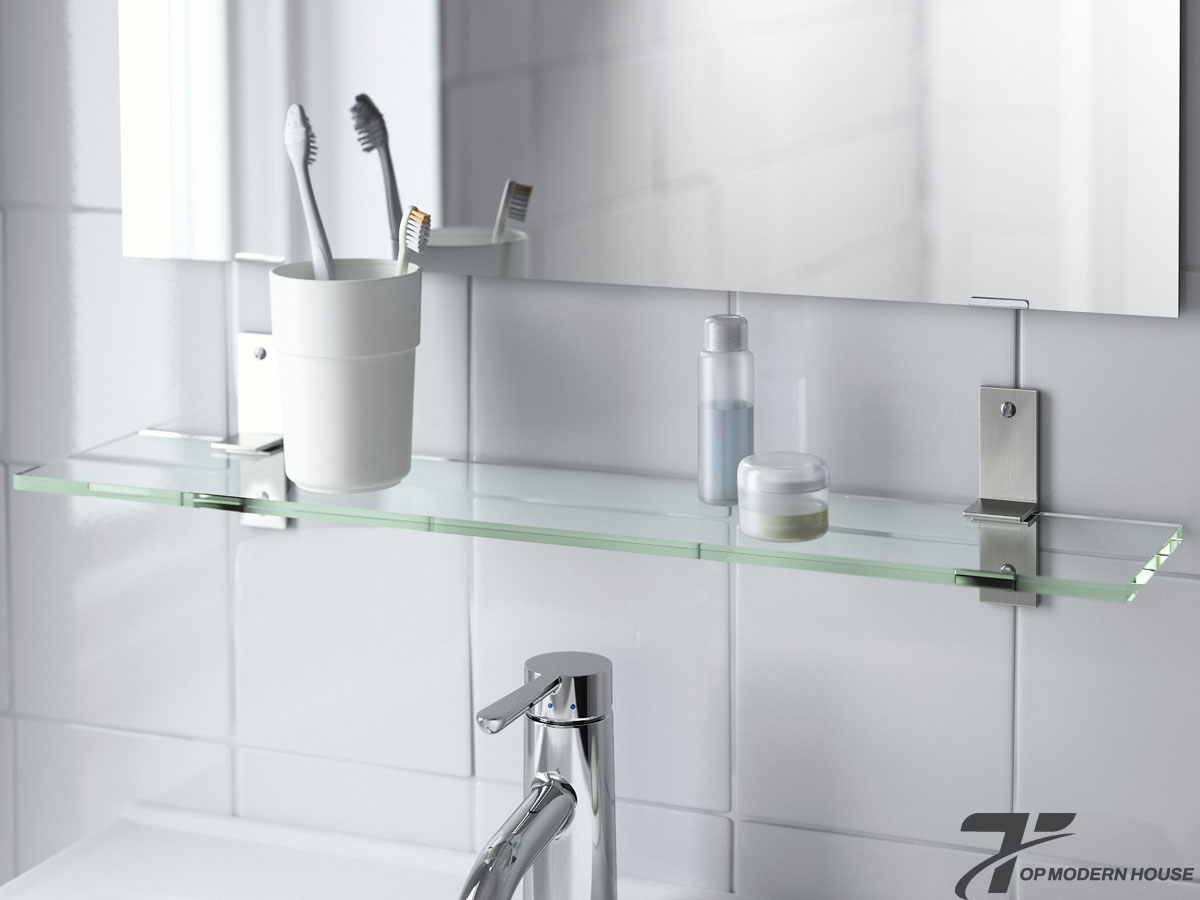 Kệ kính TOTO thiết kế tinh tế, kính cường lực chắc chắn, dễ vệ sinh và bền đẹp theo thời gian.