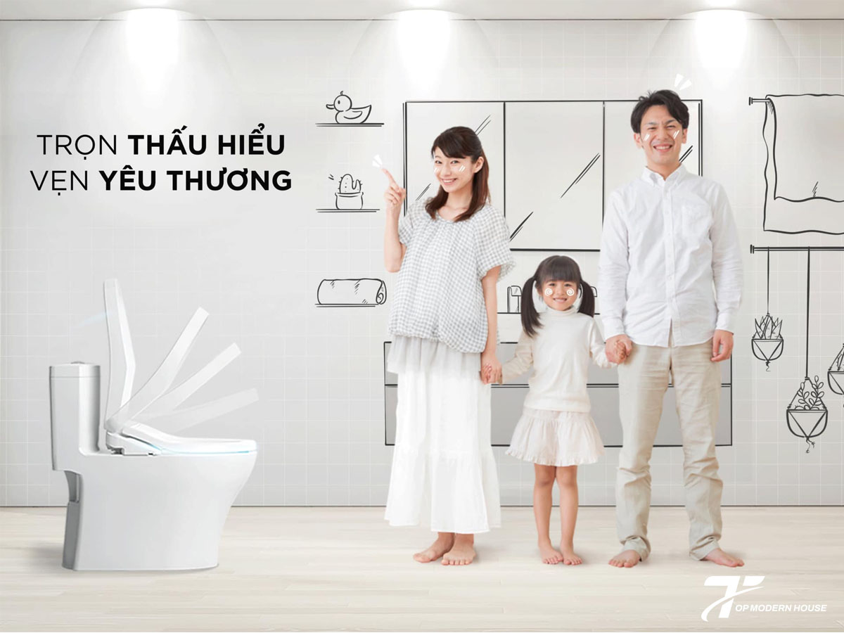 Nắp bồn cầu đóng êm TOTO giúp giảm tiếng ồn, hạn chế va đập, tăng độ bền và mang lại trải nghiệm sử dụng êm ái, tiện nghi.